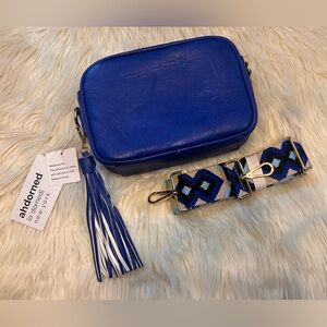 NWT!! Ahdorned Royal Pebble Crossbody Bag